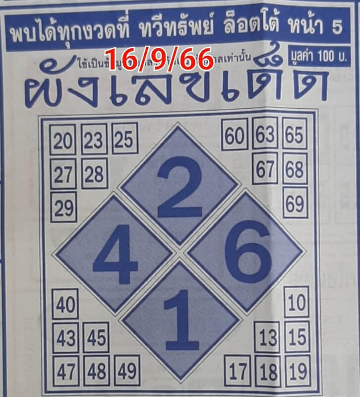 ผังเลขเด็ด